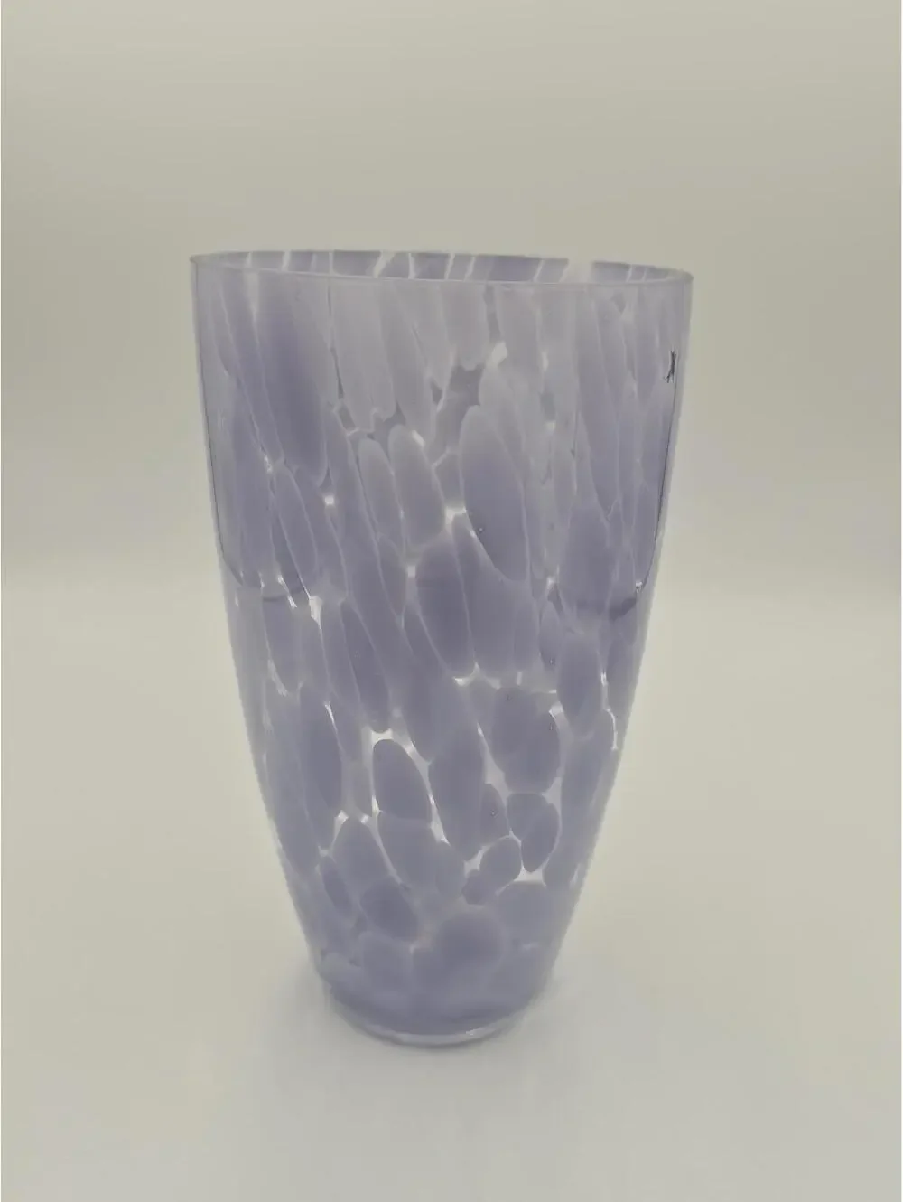 Hand-Blown Lavender Frit Art Glass Vase – Studio Glass Pebble Pattern Vase